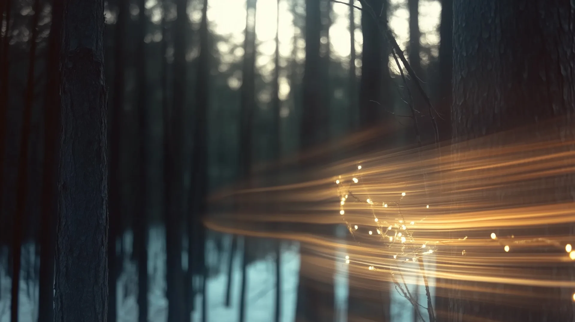 Rays of light in a dark forest